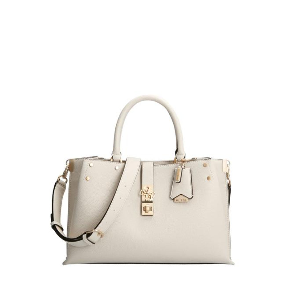 Guess Albury – Sac à Main Blanc en Similicuir | 31,5x22x13,5cm