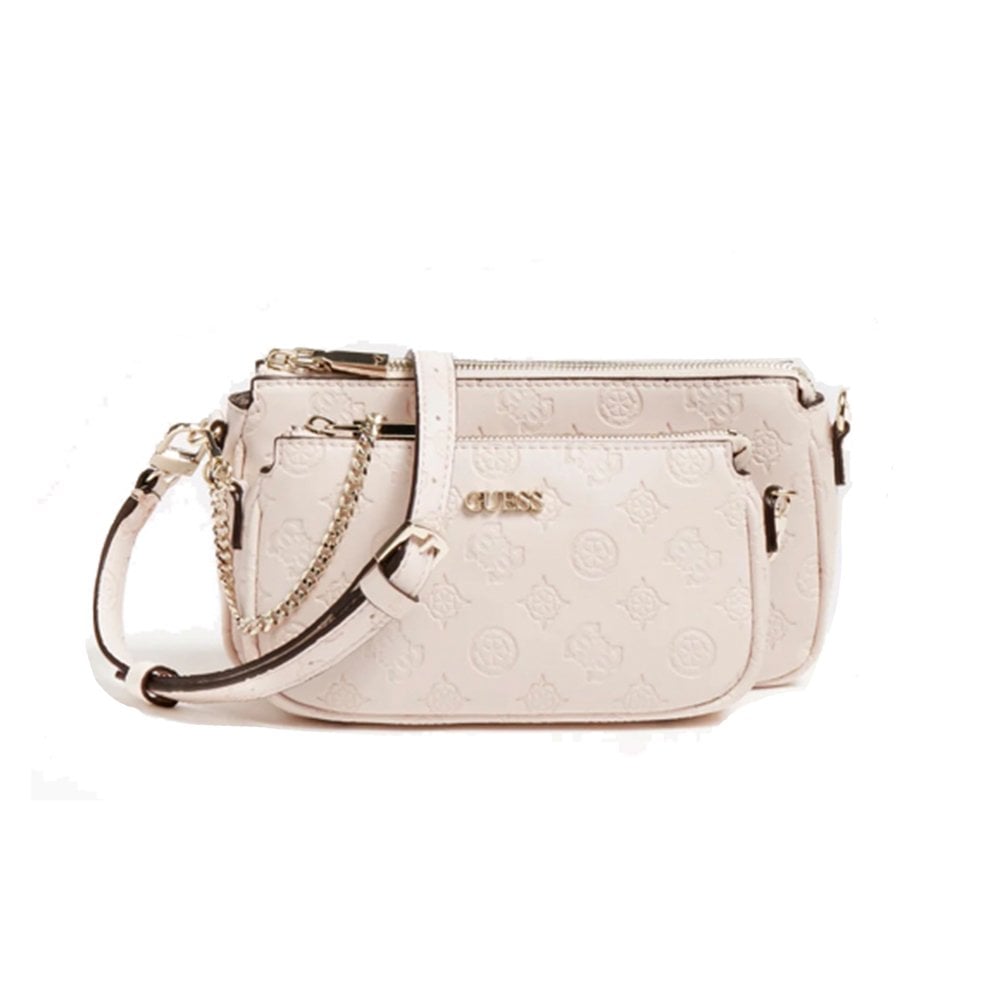 Guess Dayane – Sac Bandoulière Double Compartiment Rose Blush | Sac Femme